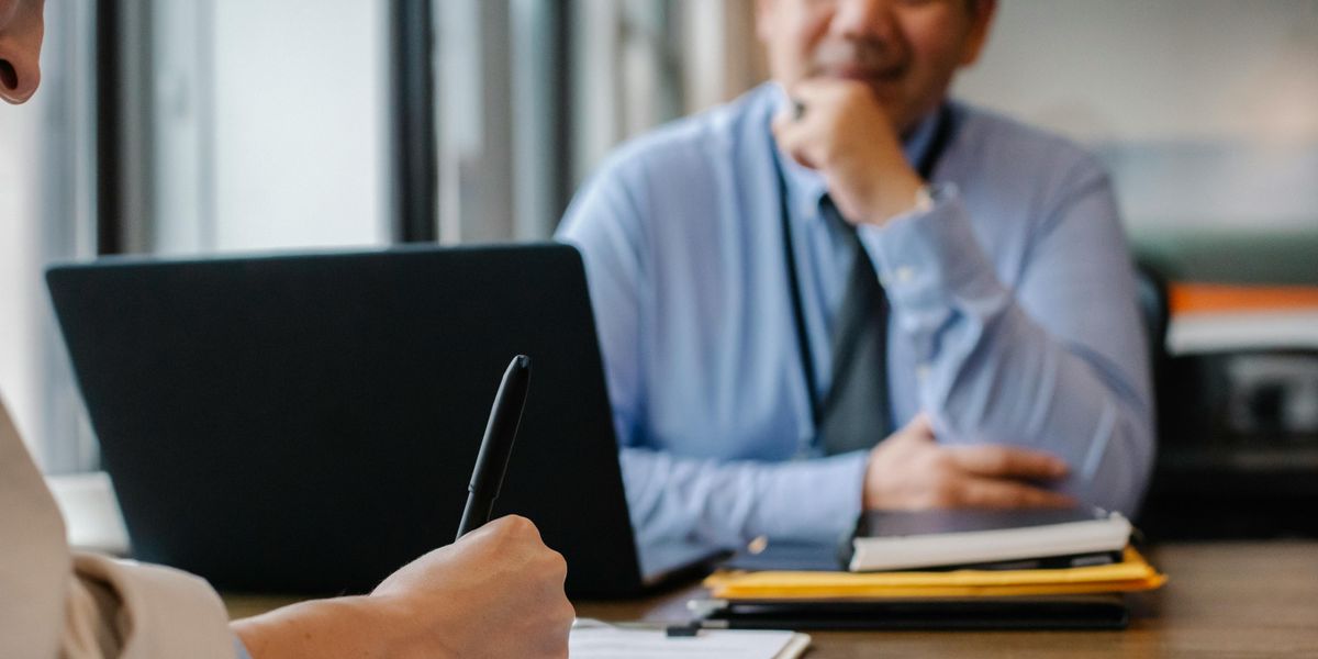 Hiring manager reviewing a cover letter